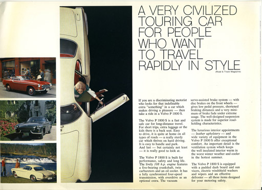 Volvo P1800s 3/1963 brochure, page 2